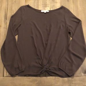 Loft twist front long sleeve top